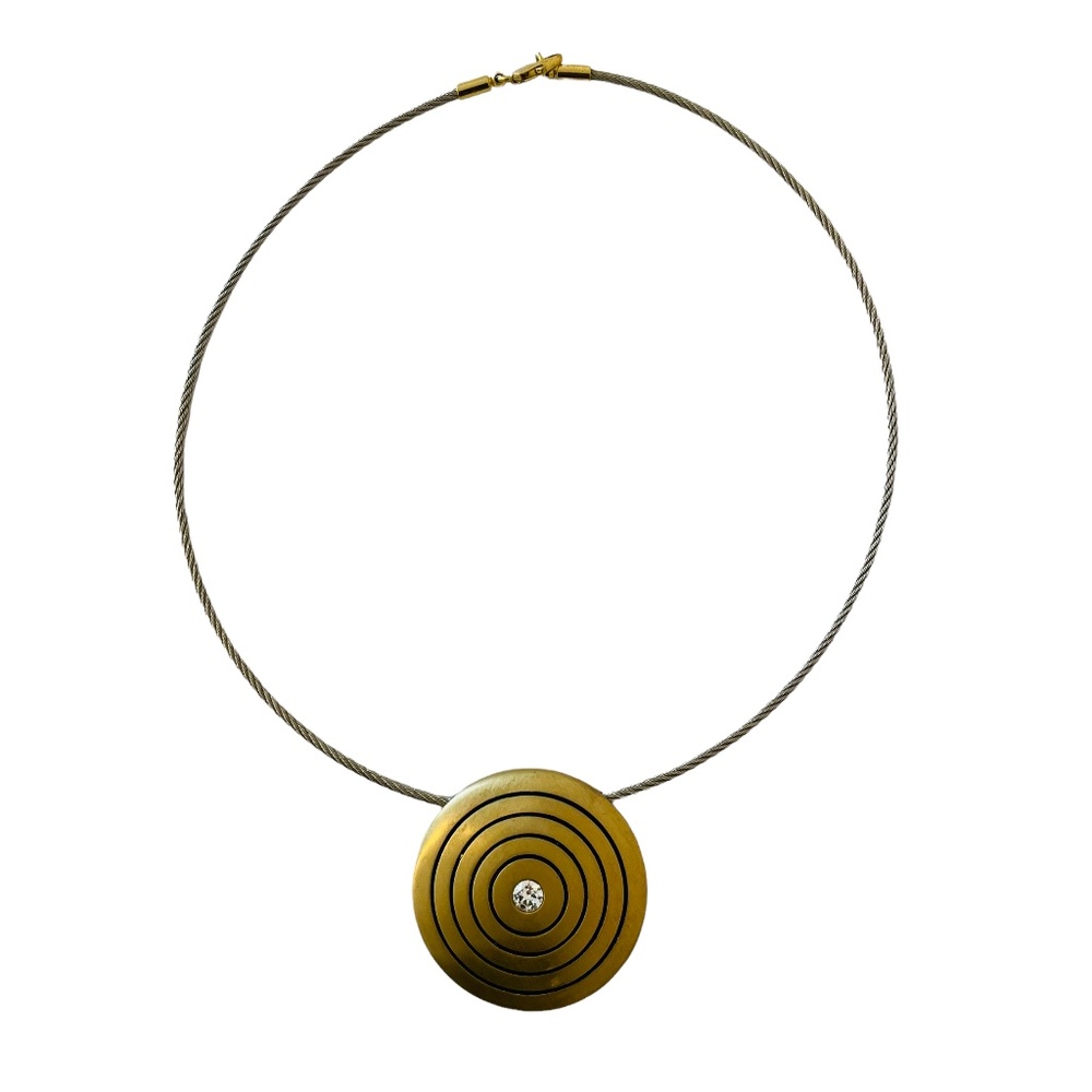 David Grau Necklace Gold & Rhinestone - Picture 2 of 6